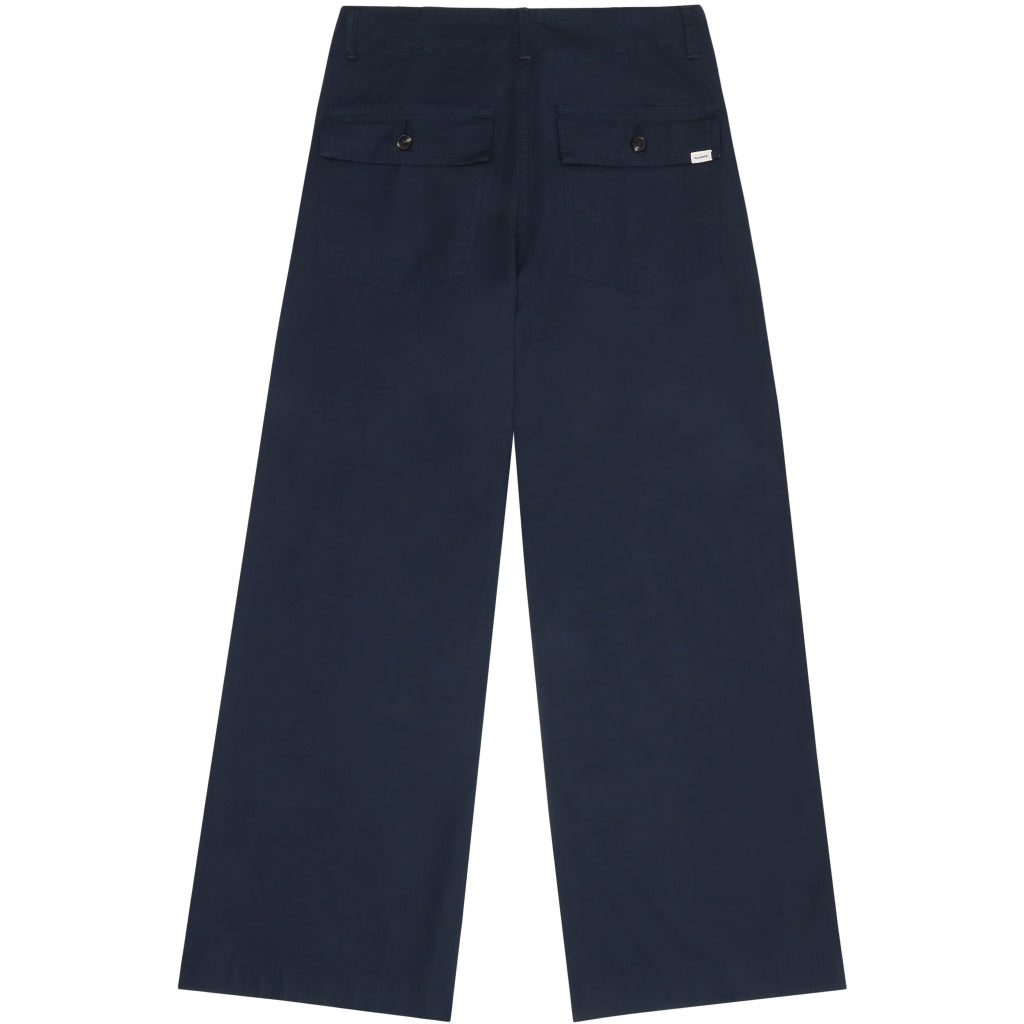 KNOWLEDGE COTTON APPAREL Weite Mid-Rise Hose Posey Gr. S