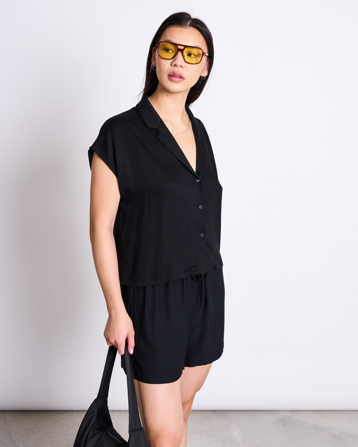 JAN 'N JUNE Drawstring Shorts Lov Black