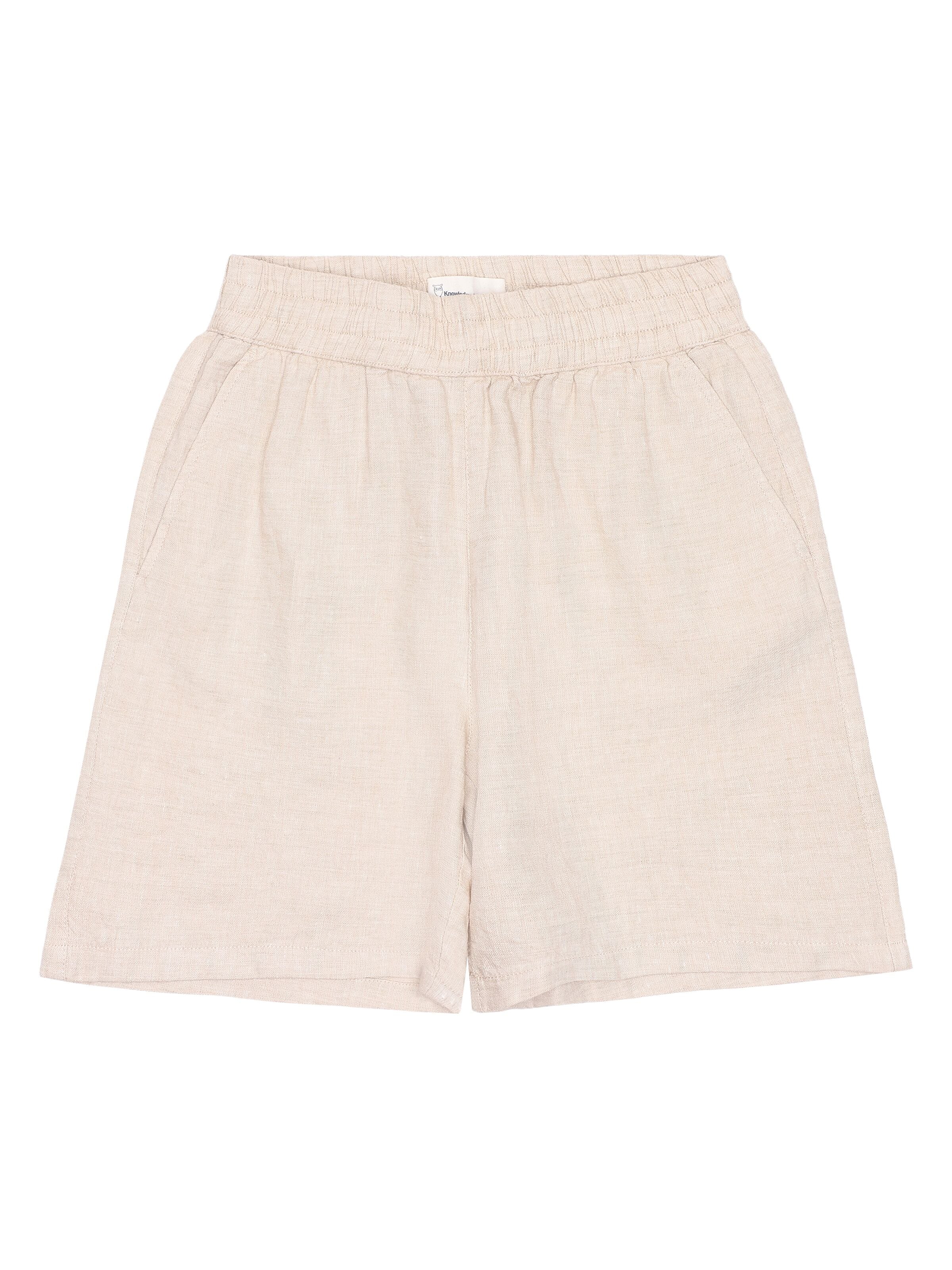 KNOWLEDGE COTTON APPAREL Posey Leinen Shorts – light feather grey - Gr. XL