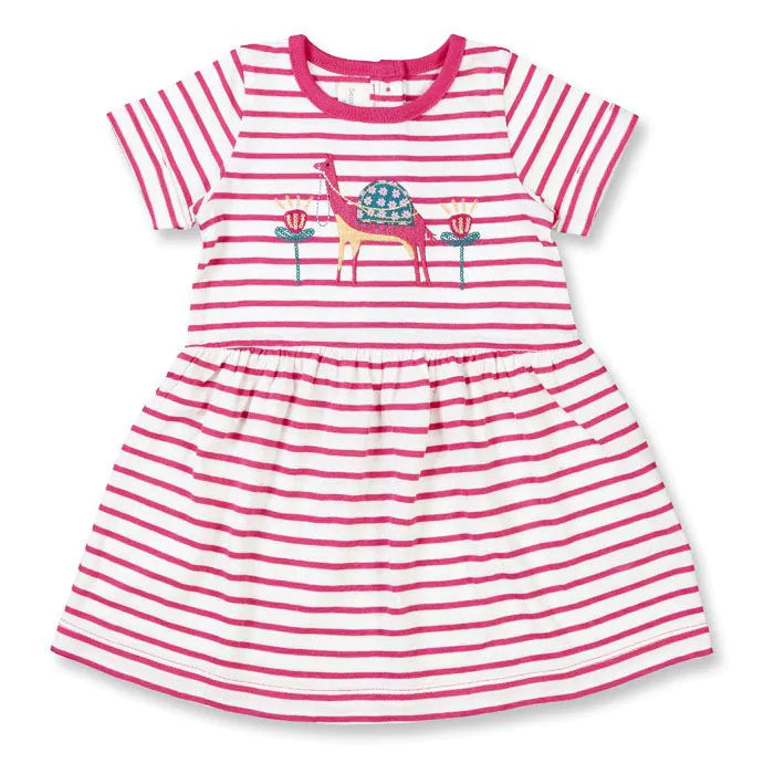 SENSE ORGANICS Baby Kleid Amea Pinke Streifen oder Pink