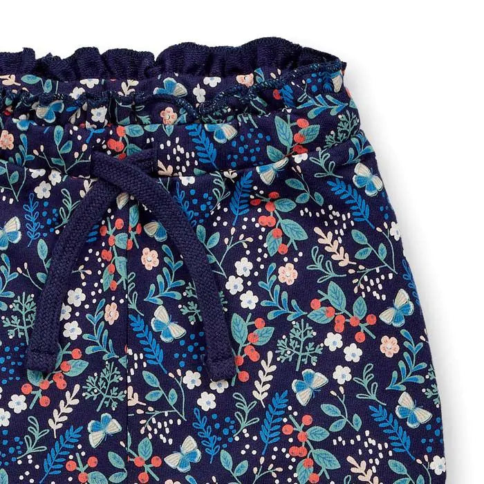 SENSE ORGANICS Vanna Baby Sweat Pants Floral Navy