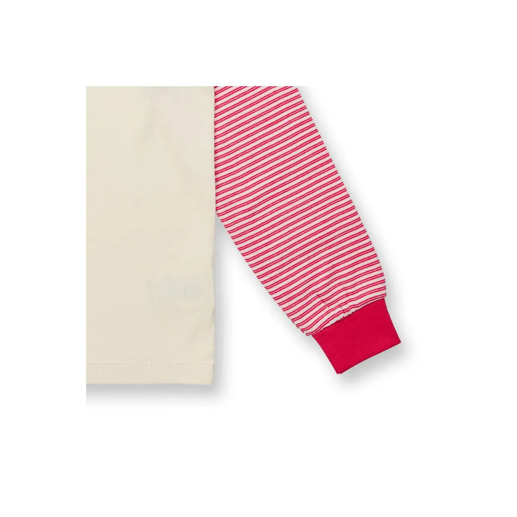 SENSE ORGANICS Long John Pyjama Pink Stripes + Turtle