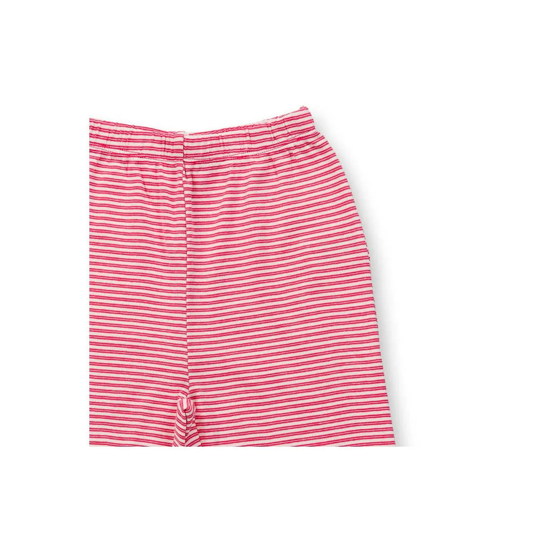 SENSE ORGANICS Long John Pyjama Pink Stripes + Turtle