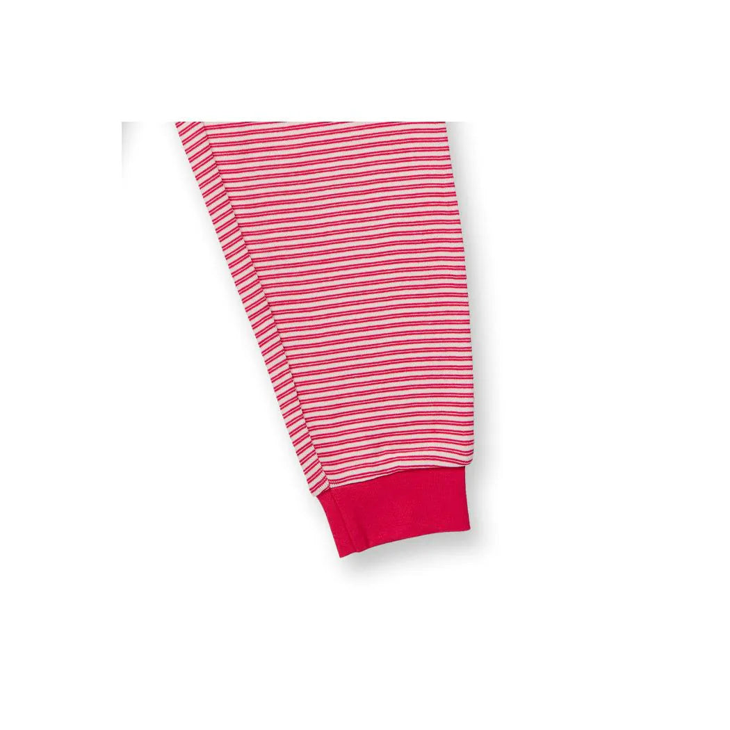 SENSE ORGANICS Long John Pyjama Pink Stripes + Turtle