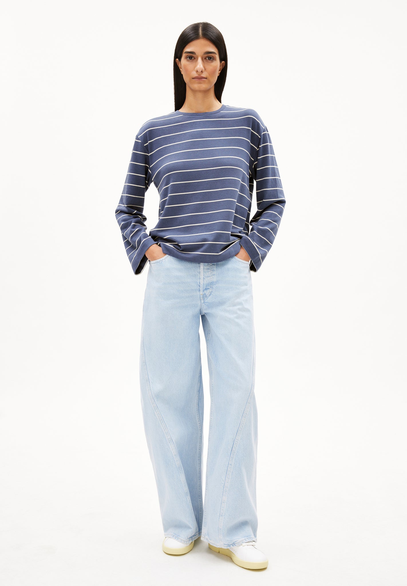 ARMEDANGELS Longsleeve Marynaa Fine Stripe