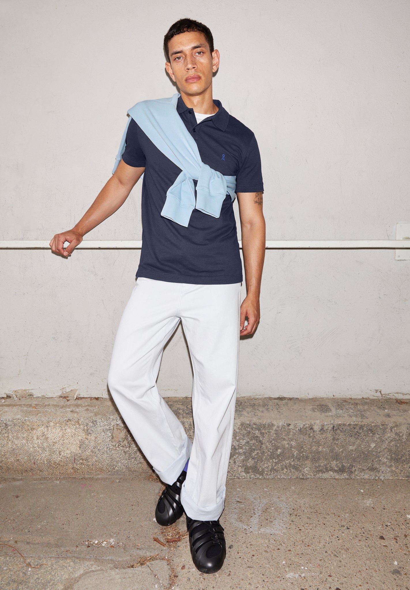 ARMEDANGELS Polo T-Shirt Fibraas night sky