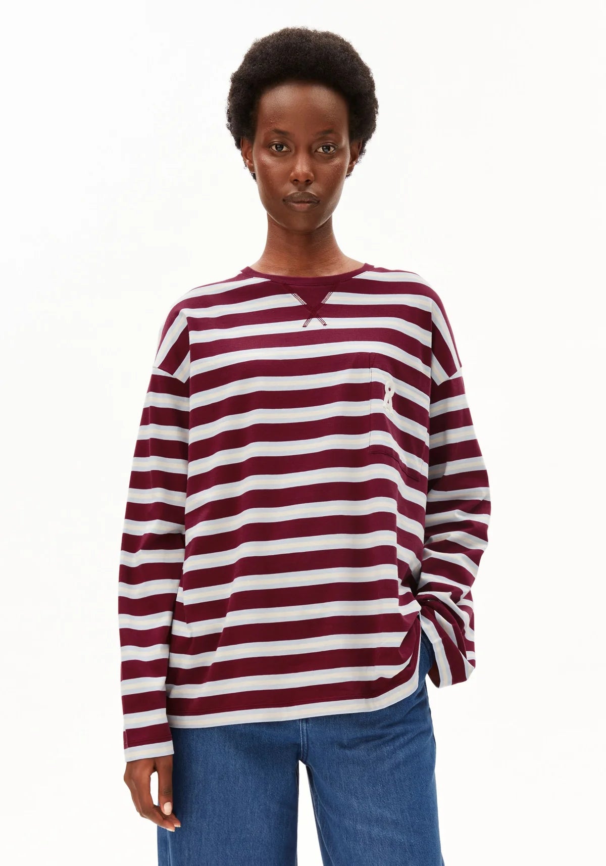 ARMEDANGELS ICONIC Å FIETAA gestreiftes Langarmshirt