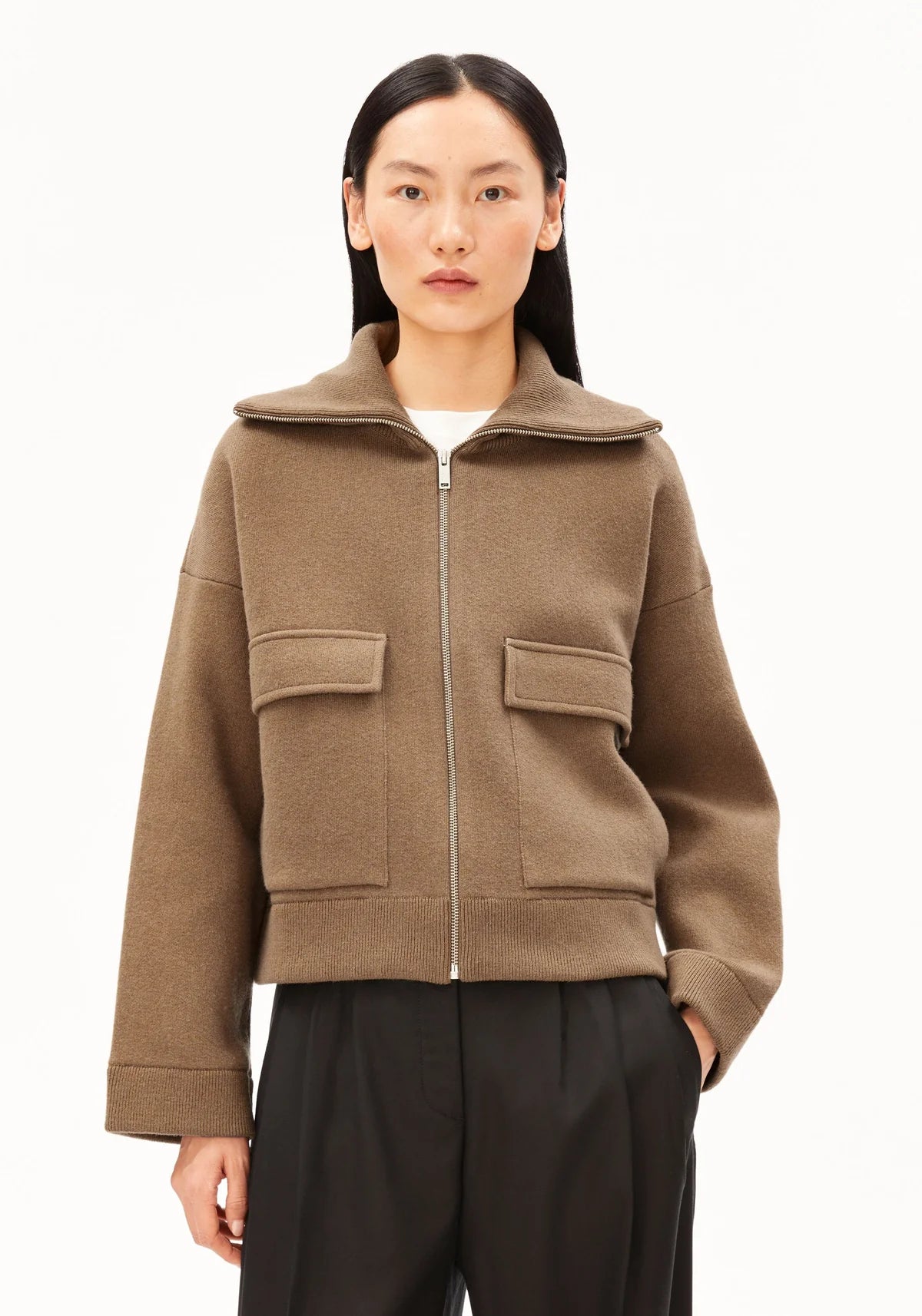 ARMEDANGELS Baumwoll-Woll-Strickjacke