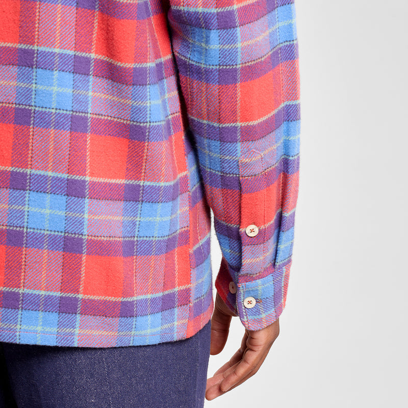 DEDICATED Shirt Multi Check Mineral Red Gr. L