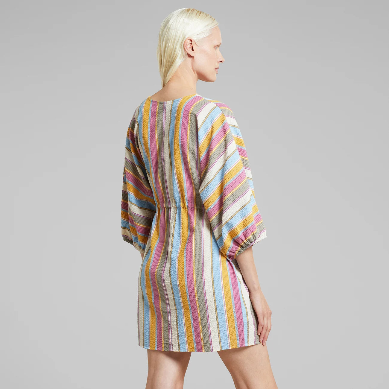 DEDICATED Wickelkleid Ugglan Club Stripe Multi Color