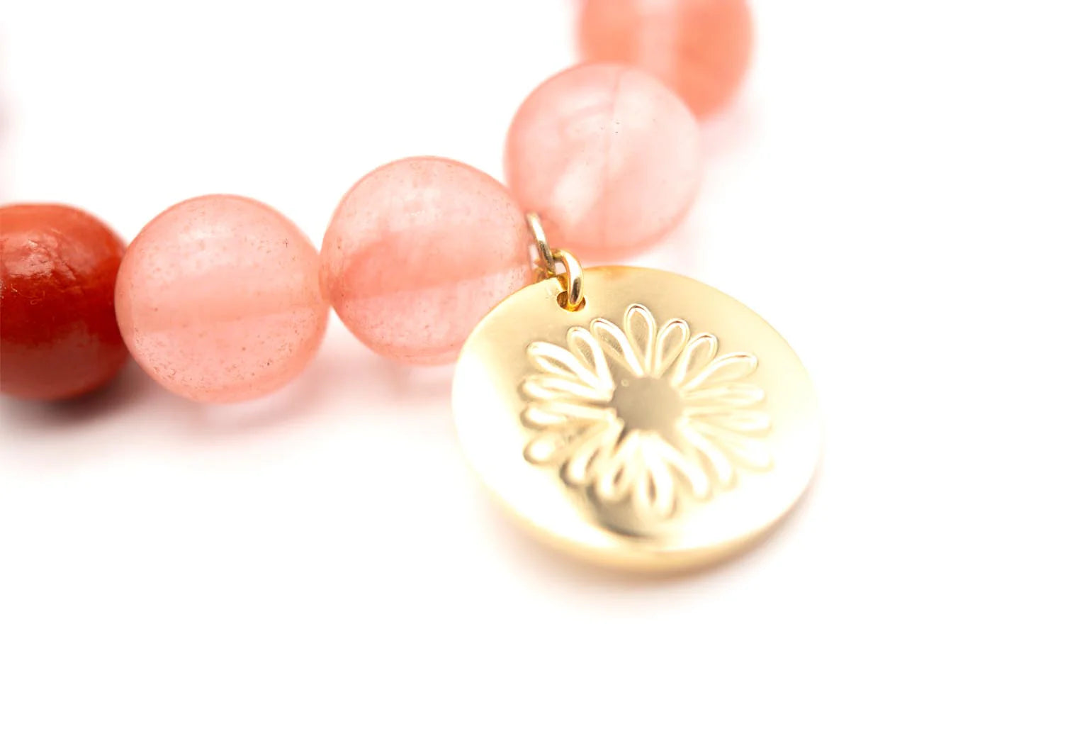 Schmückstück - Armband aus Holzperlen und Edelsteinen