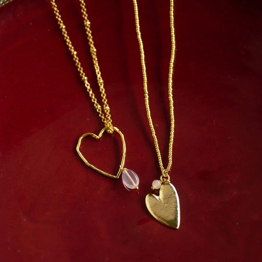 A BEAUTIFUL STORY Kette Blessed Herz Rosenquarz