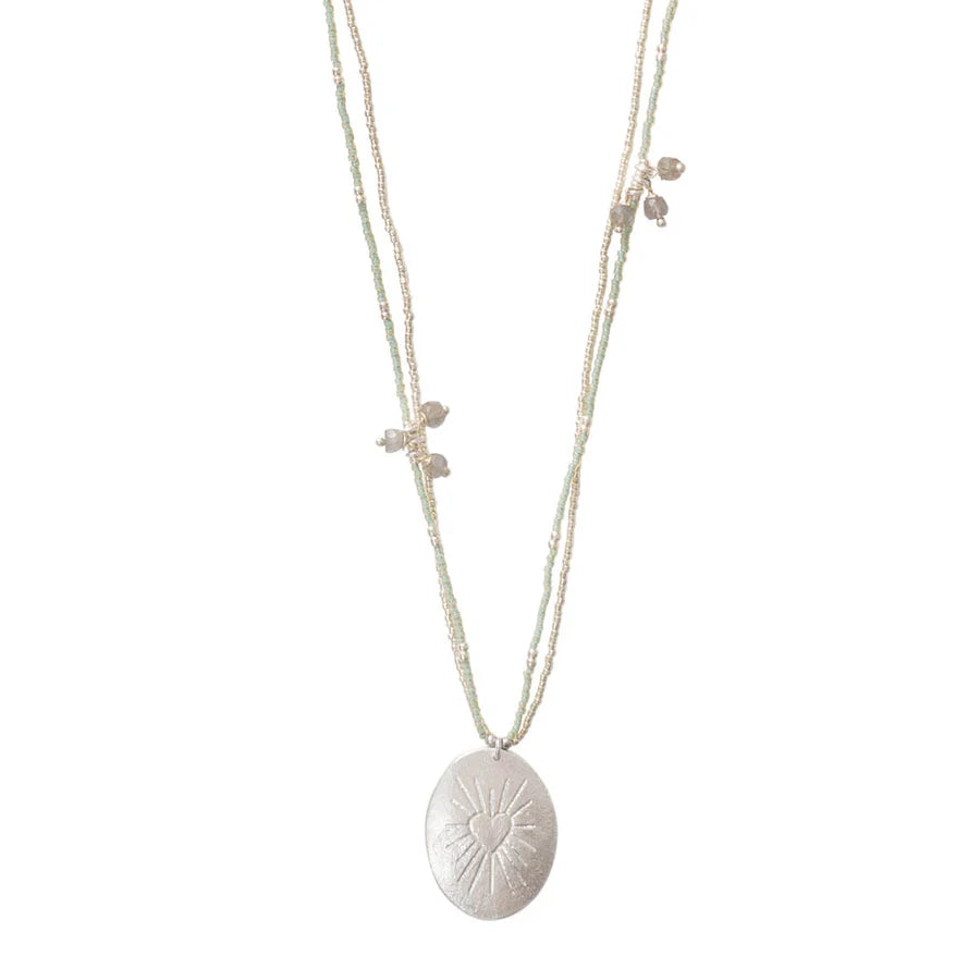 A BEAUTIFUL STORY Kette Courage Labradorite Silber