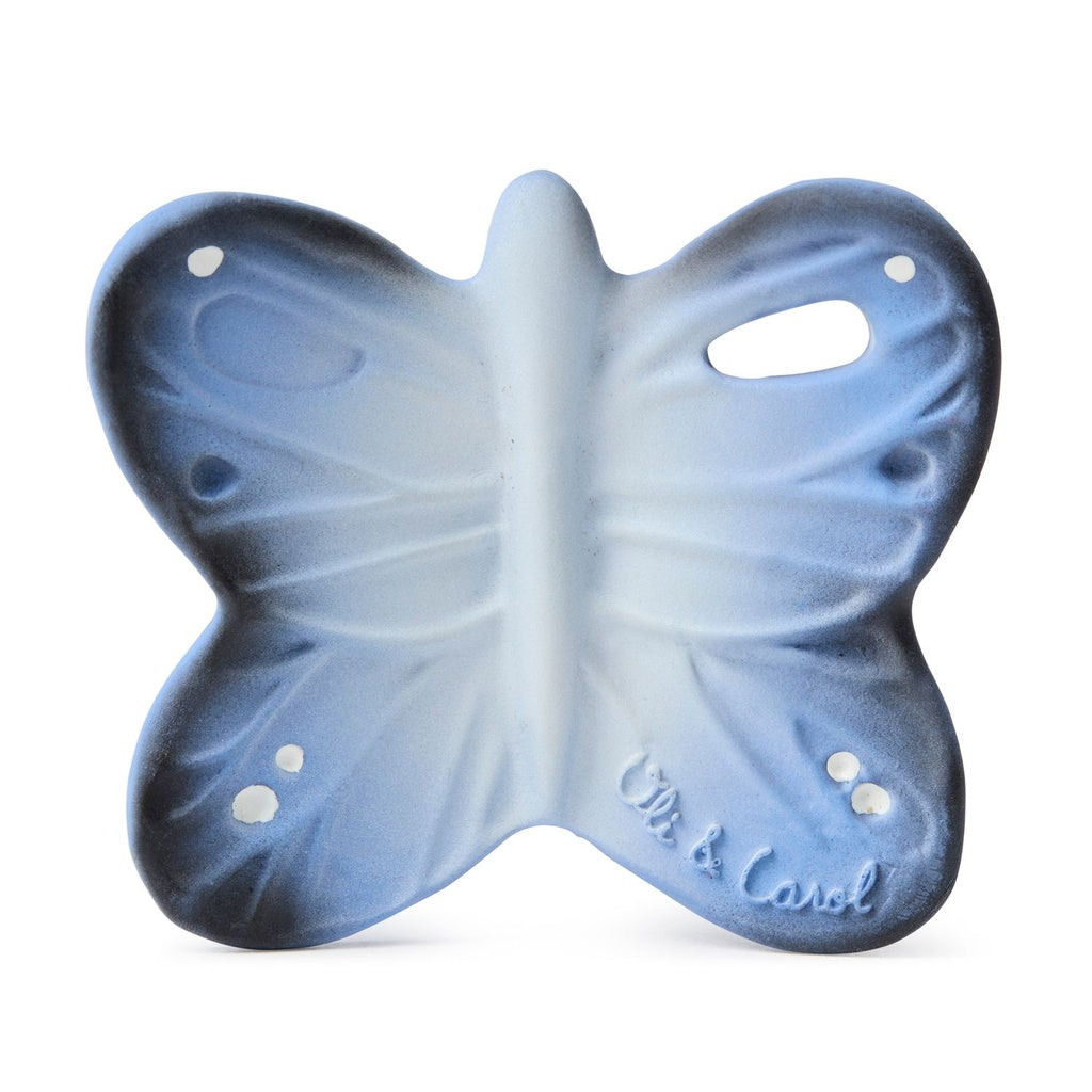 OLI & CAROL Mini-Beißring Blue Butterfly