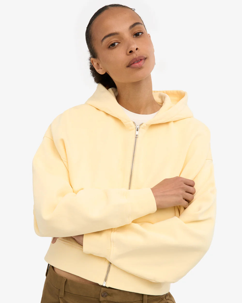 COLORFUL STANDARD Organic Crop Zip Hood