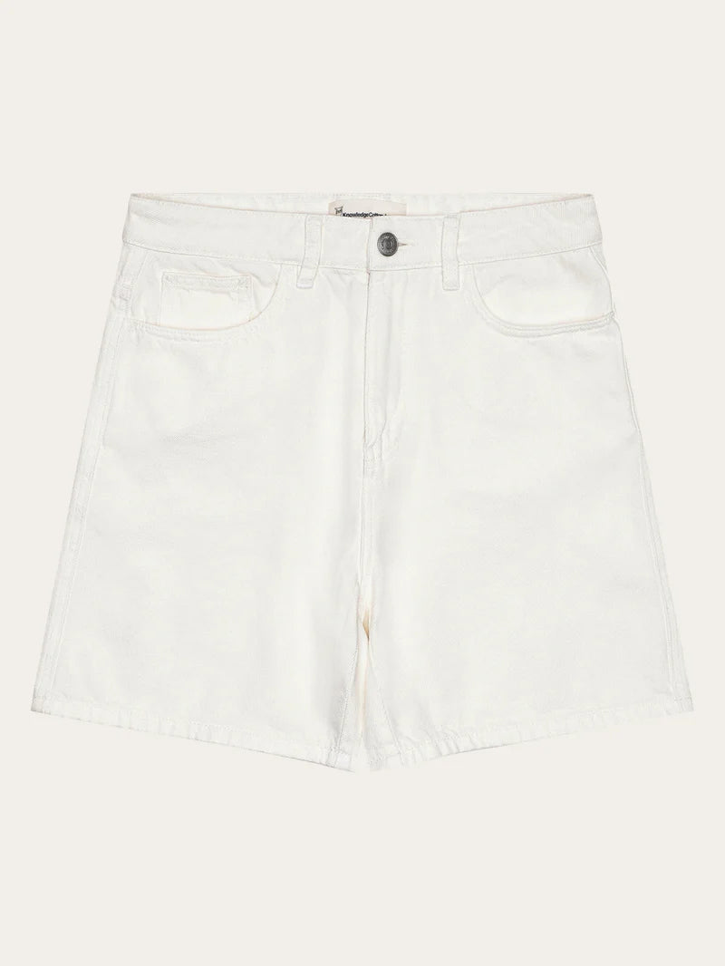 KNOWLEDGE COTTON APPAREL "Gale" Straight Mid-Rise Twill 5-Pocket Shorts