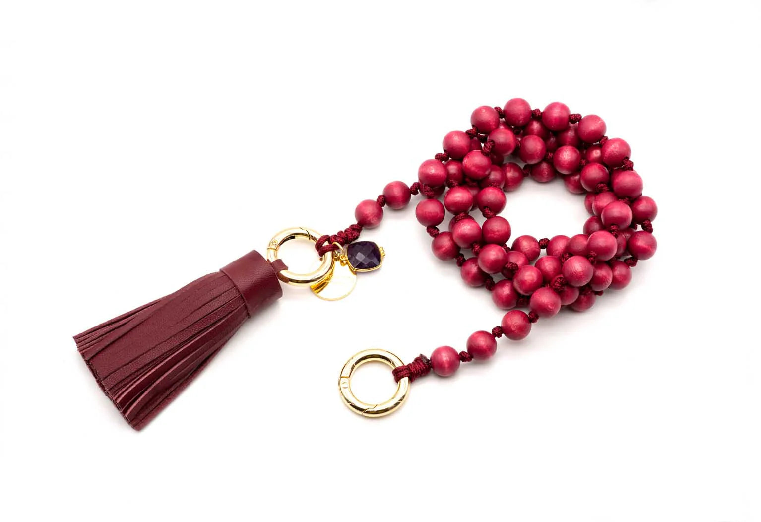 Schmückstück Handykette mit Holzperlen