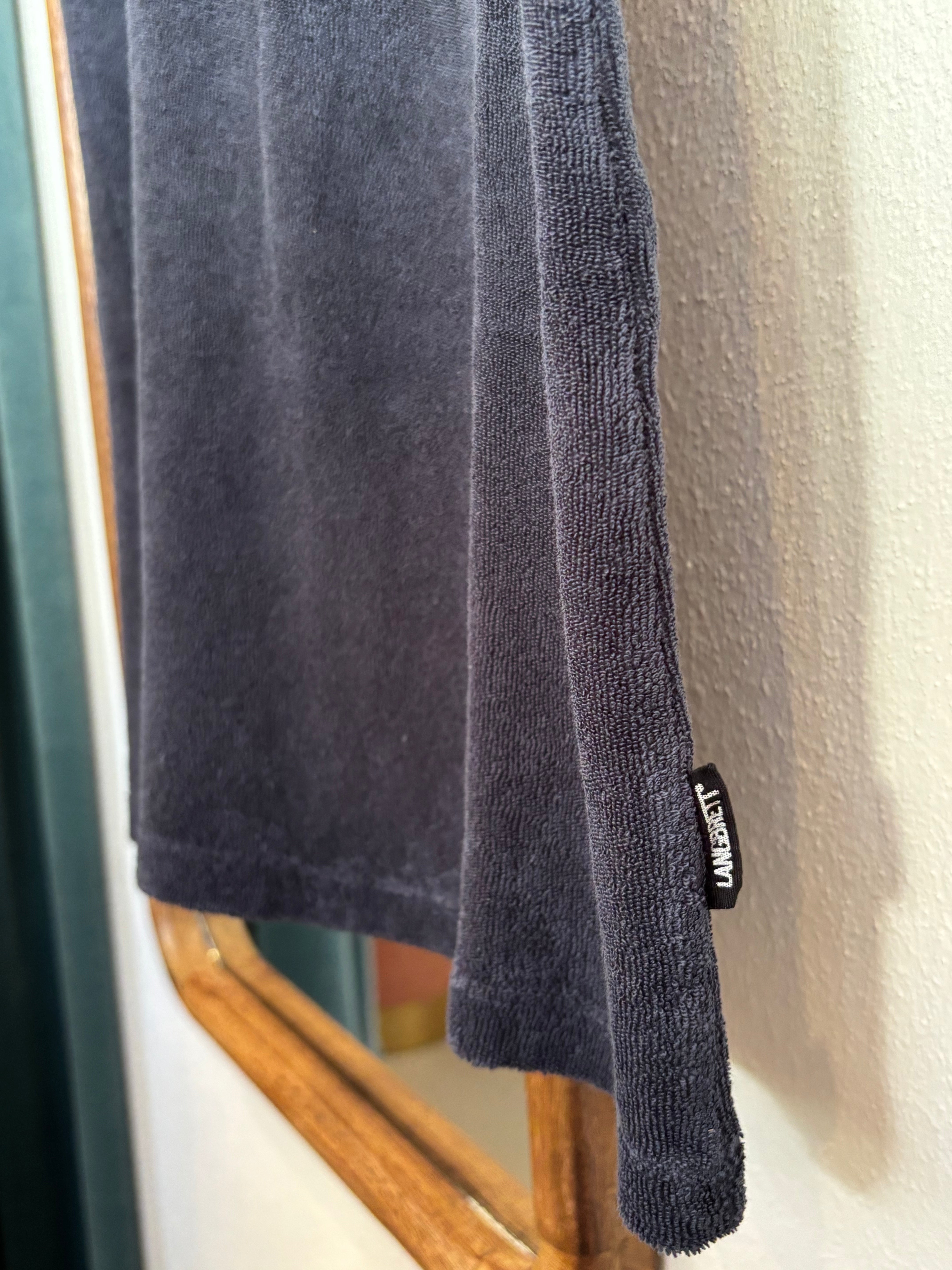 Langbrett Frottee Kleid blau