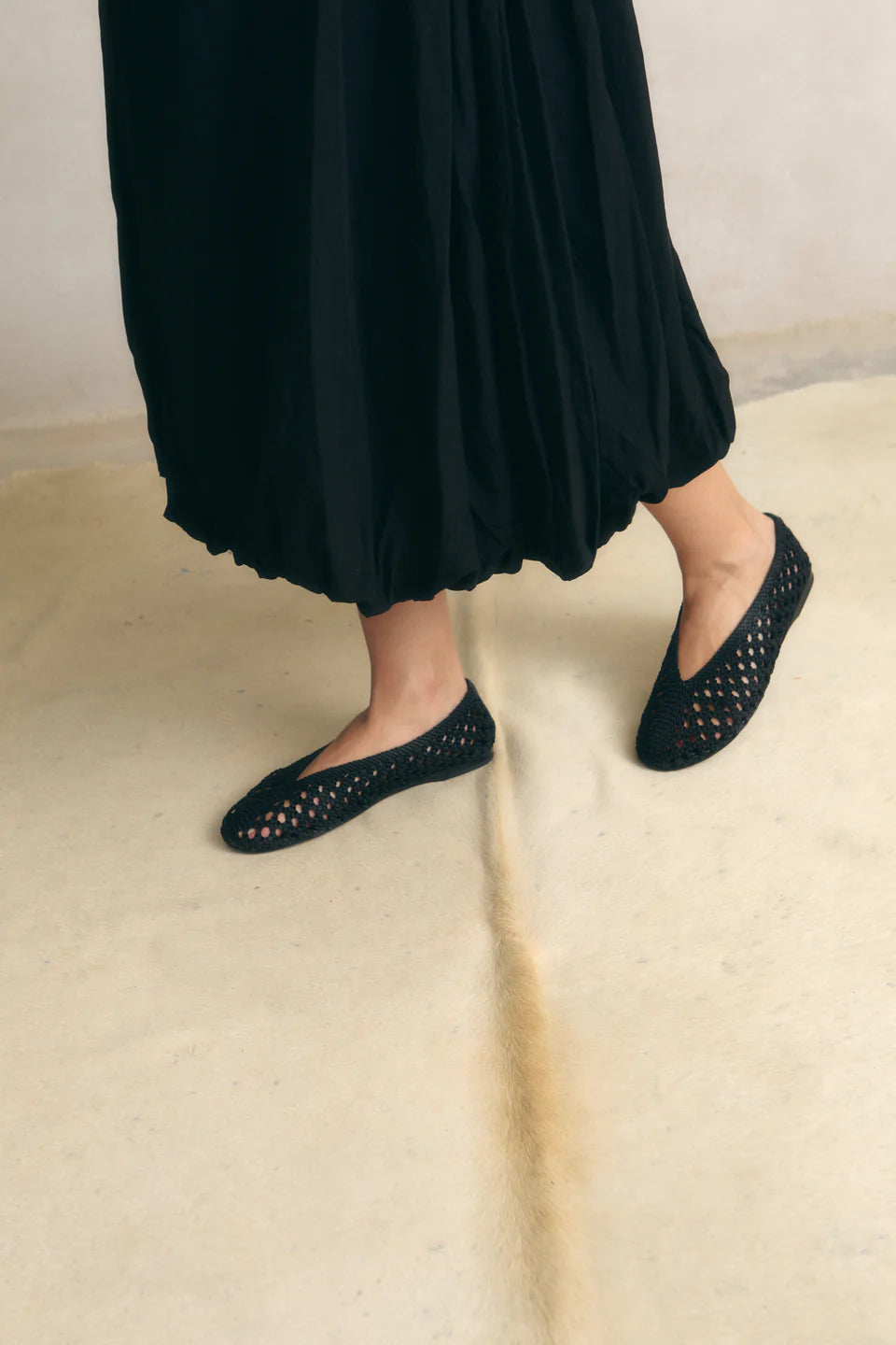 JUTELAUNE Liv schwarze Ballerinas