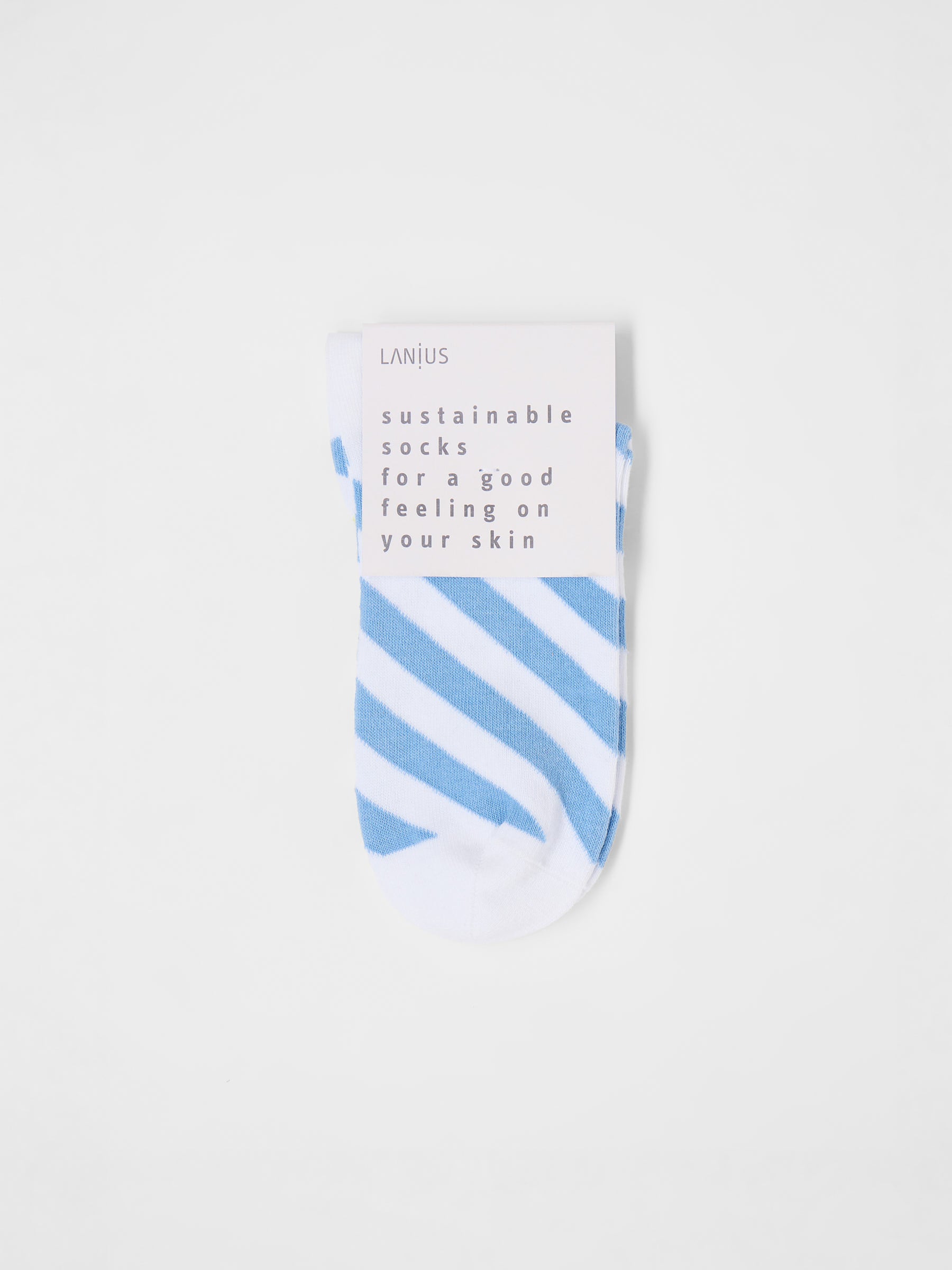 LANIUS Sneakersocken Blockstreifen (GOTS)