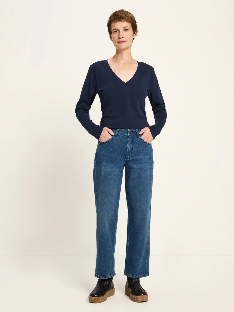 LANIUS Relaxed Jeans - dark blue denim