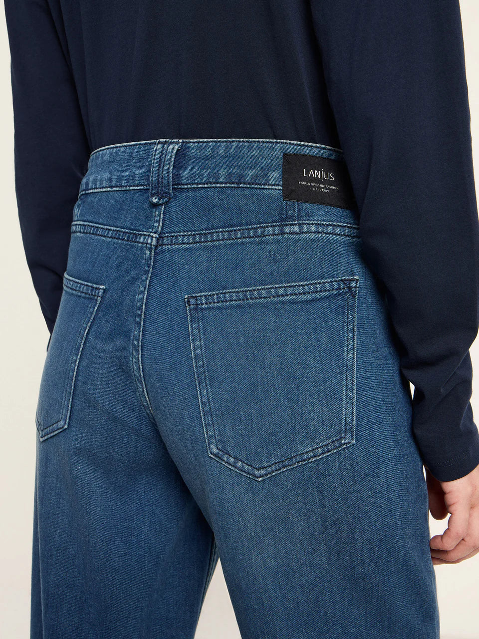 LANIUS Relaxed Jeans - dark blue denim