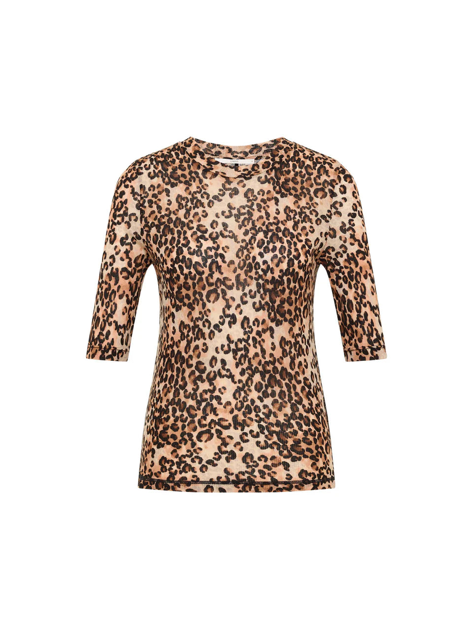 LANIUS Stehkragenshirt mit leo print