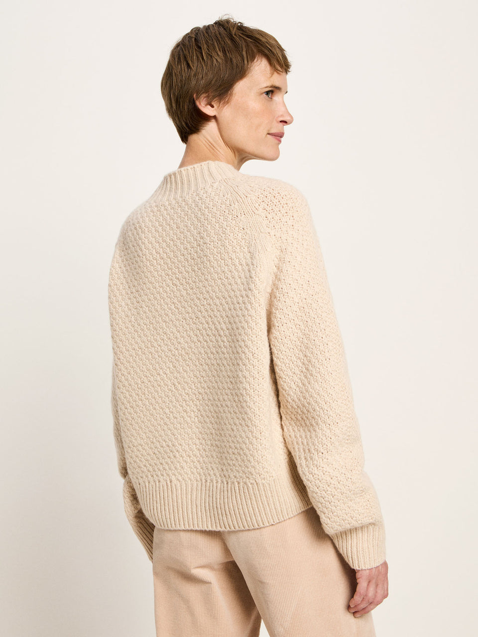LANIUS Strukturpullover Sahara Melange
