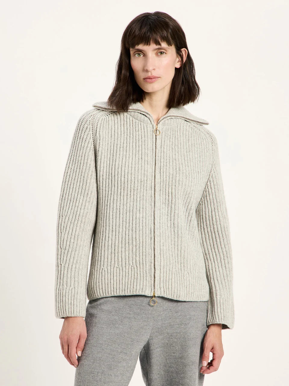 Lanius Strickjacke in Rippoptik