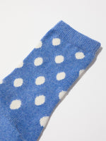 LANIUS Socken mit Punkten - Baumwolle & Schurwolle