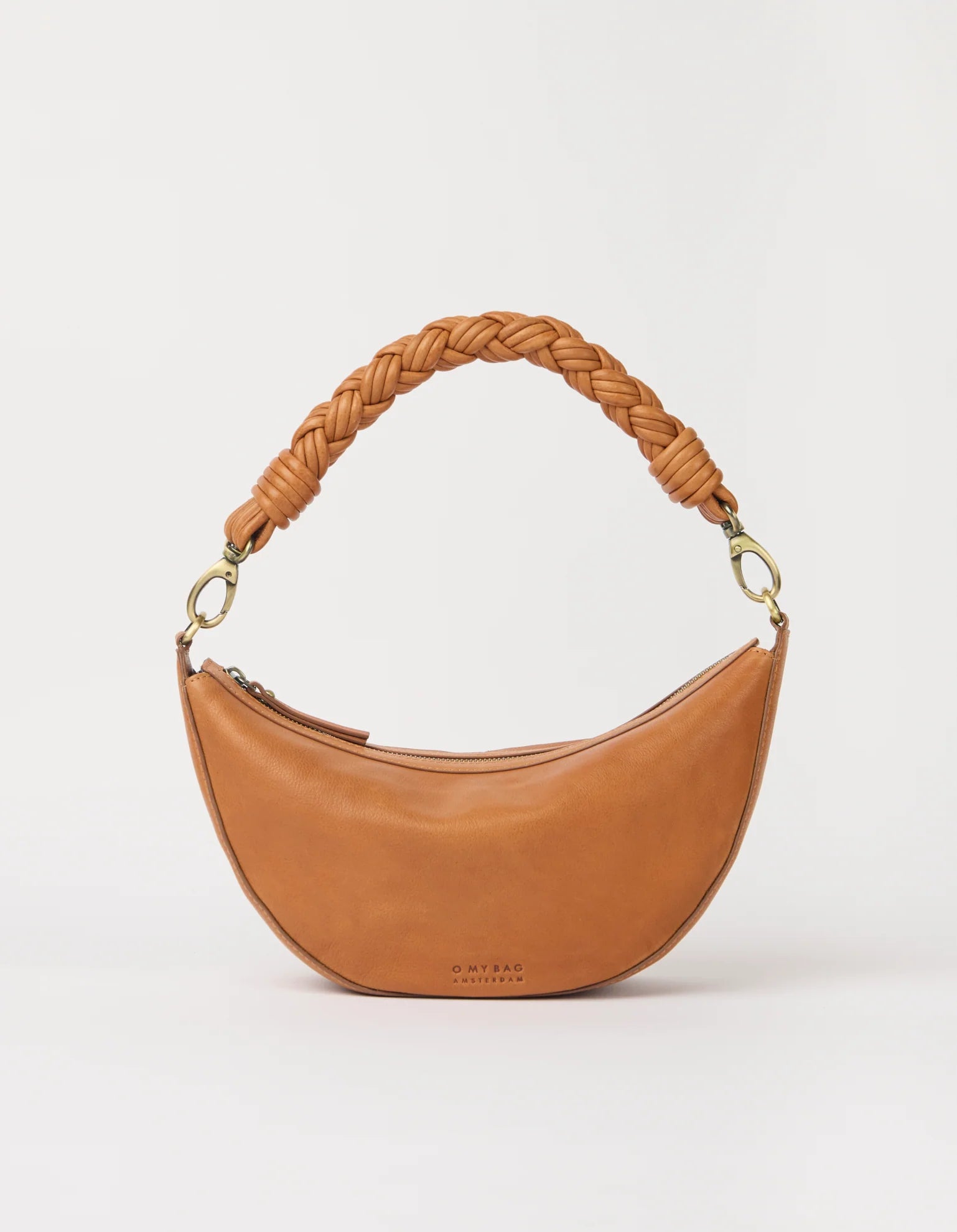 O MY BAG Leo Midi Twisted Handle - Wild Oak Soft Grain Leather