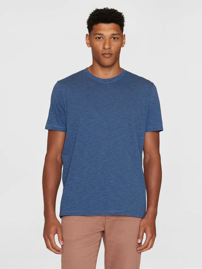 KNOWLEDGE COTTON APPAREL Striped Slub Tee