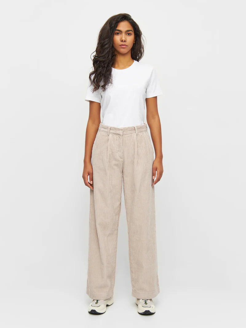 KNOWLEDGE COTTON APPAREL Weite High-Rise Kordhose Posey