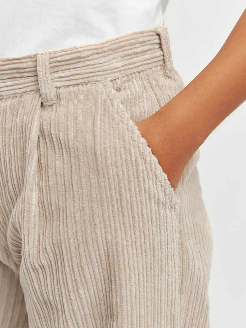 KNOWLEDGE COTTON APPAREL Weite High-Rise Kordhose Posey