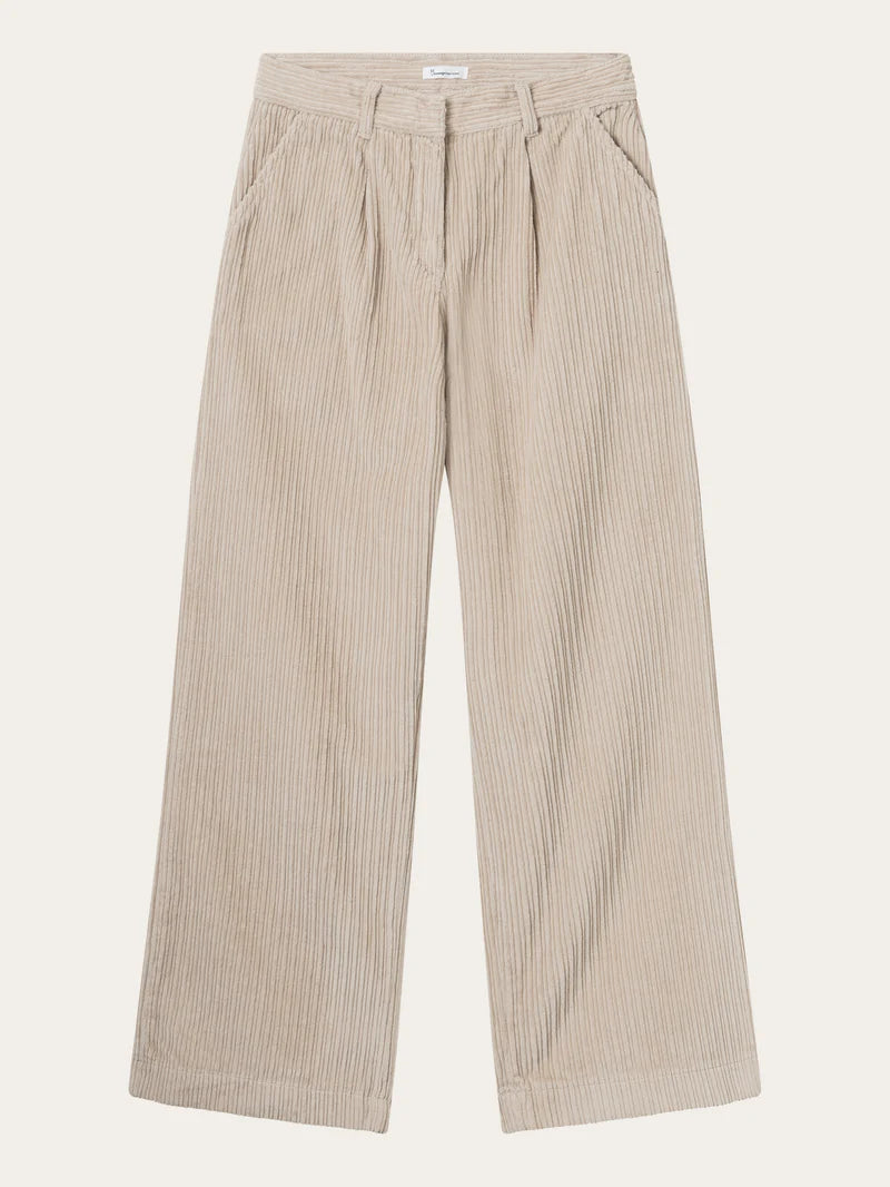 KNOWLEDGE COTTON APPAREL Weite High-Rise Kordhose Posey