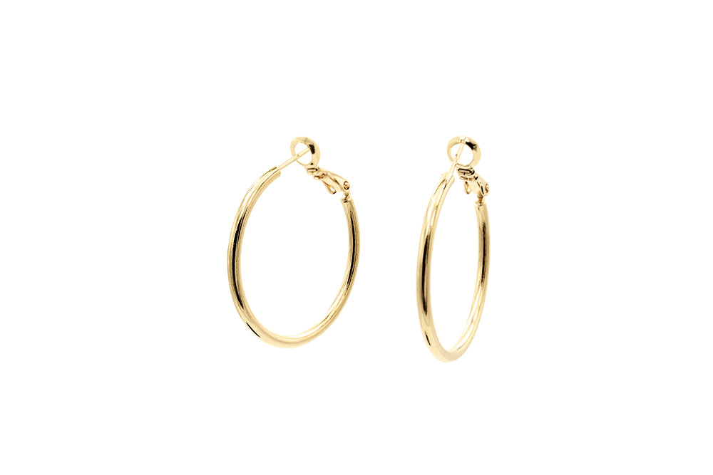 Klimbim - Sleek Hoop Medium Ohrringe Gold