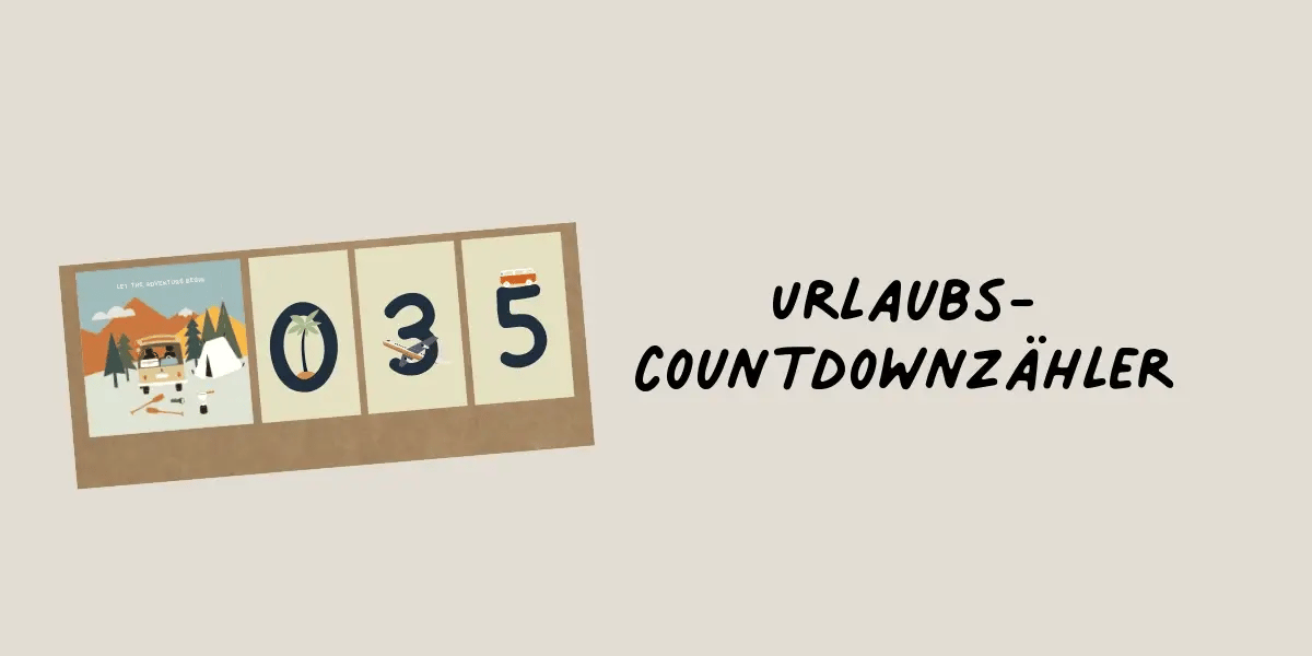 ROADTYPING Urlaubs-Countdownzähler