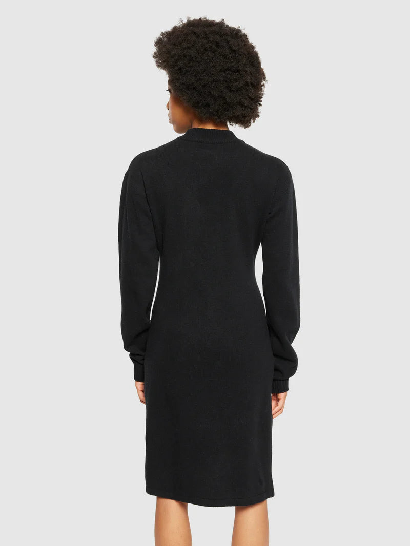 Outlet: KNOWLEDGE COTTON APPAREL Wollkleid mit Rundhalsausschnitt Gr. L