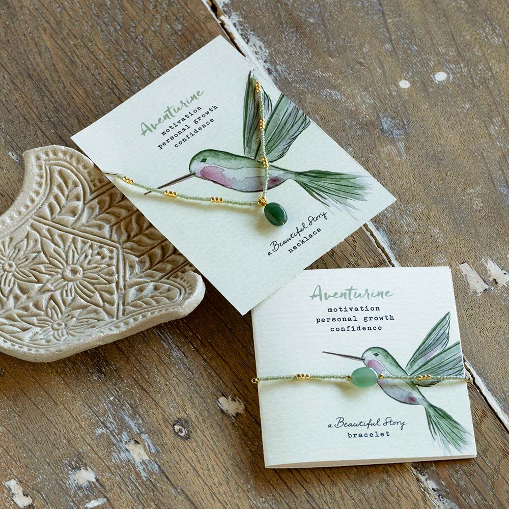 A BEAUTIFUL STORY Kette mit handgemalter Geschenkkarte