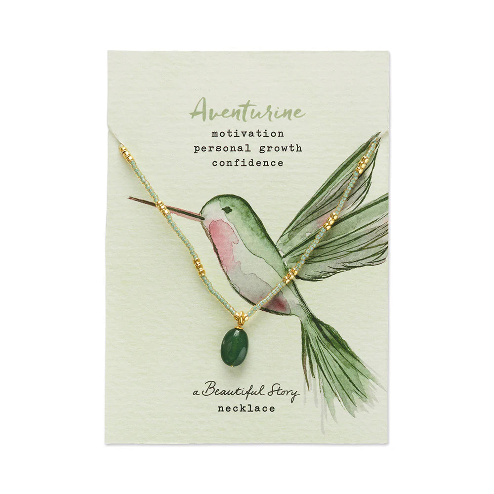 A BEAUTIFUL STORY Kette mit handgemalter Geschenkkarte