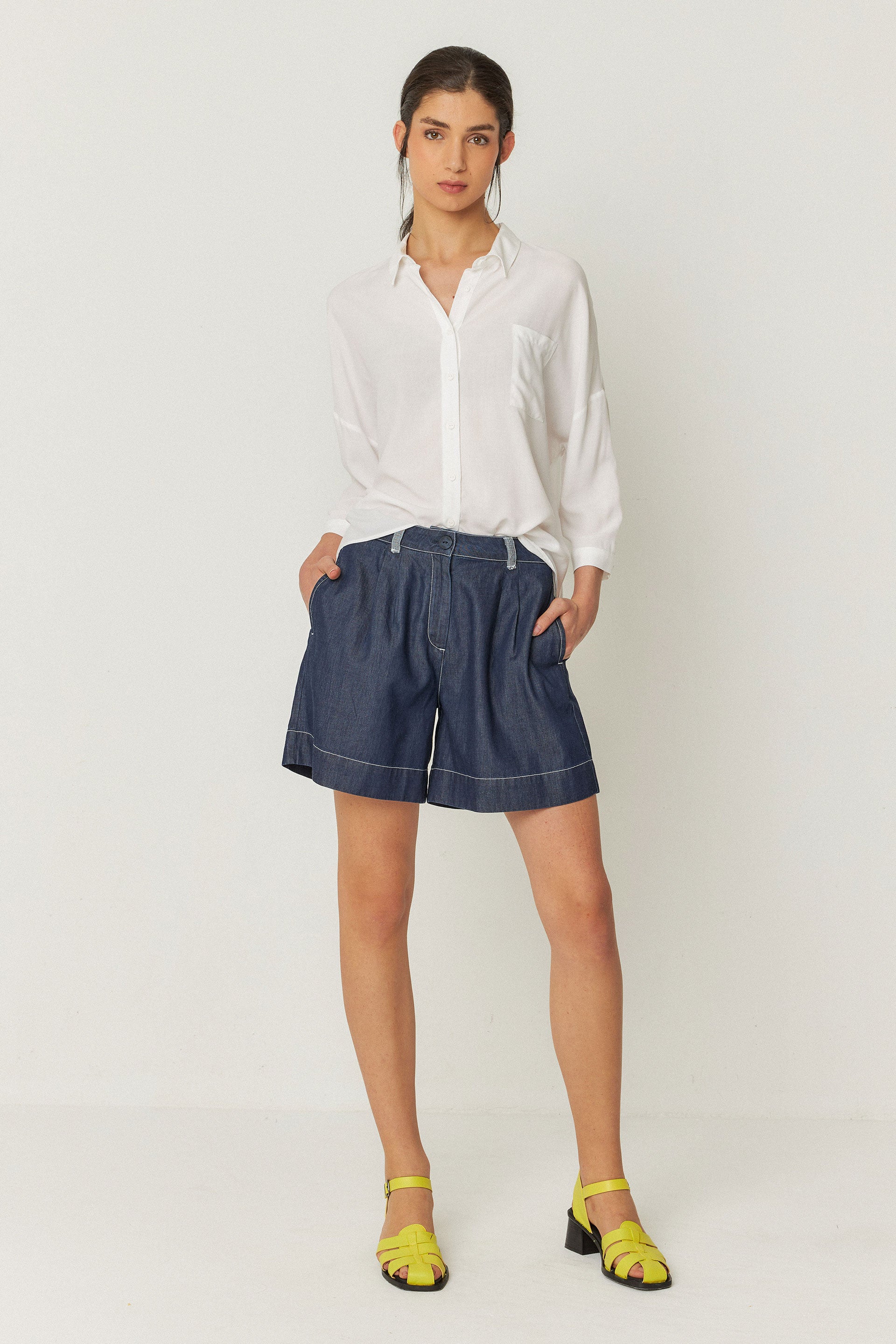 SKFK Shorts Naroa - raw denim