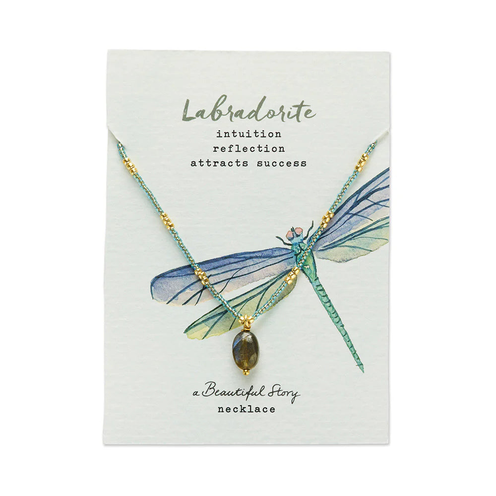 A BEAUTIFUL STORY Kette mit handgemalter Geschenkkarte