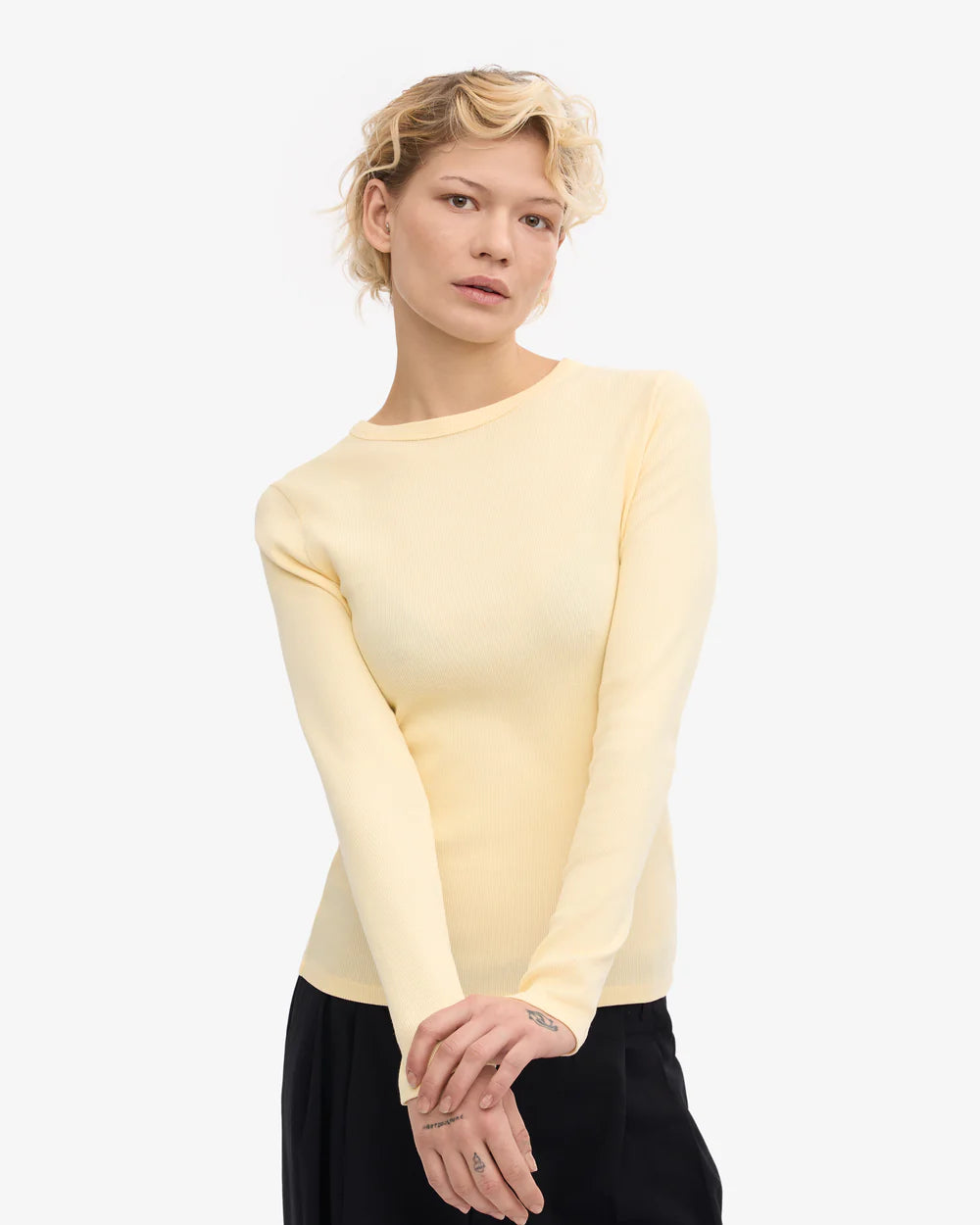 COLORFUL STANDARD Women Organic Rib Long Sleeve Shirt