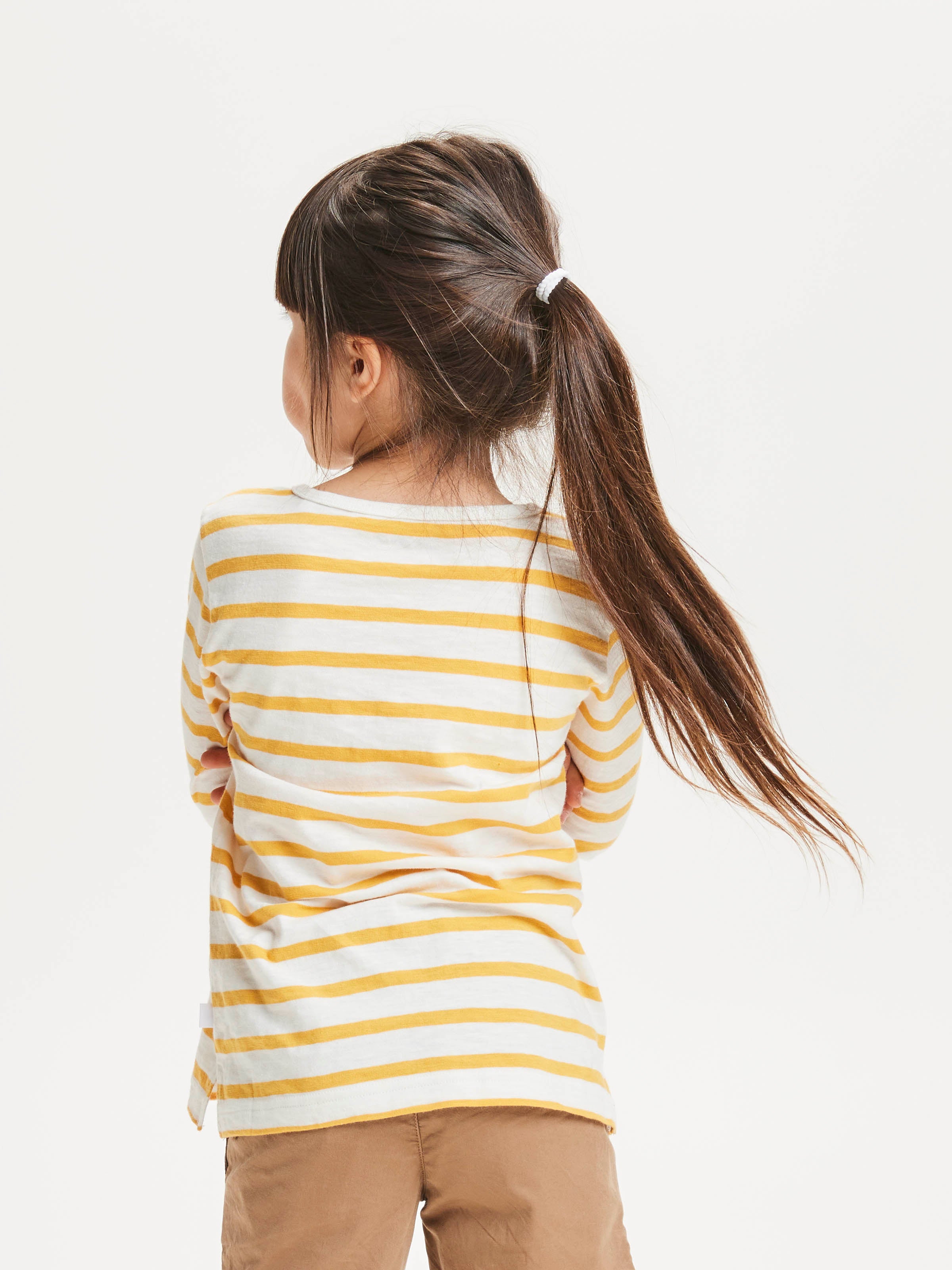 KNOWLEDGE COTTON APPAREL Langarmshirt gestreift Gr. 134/140