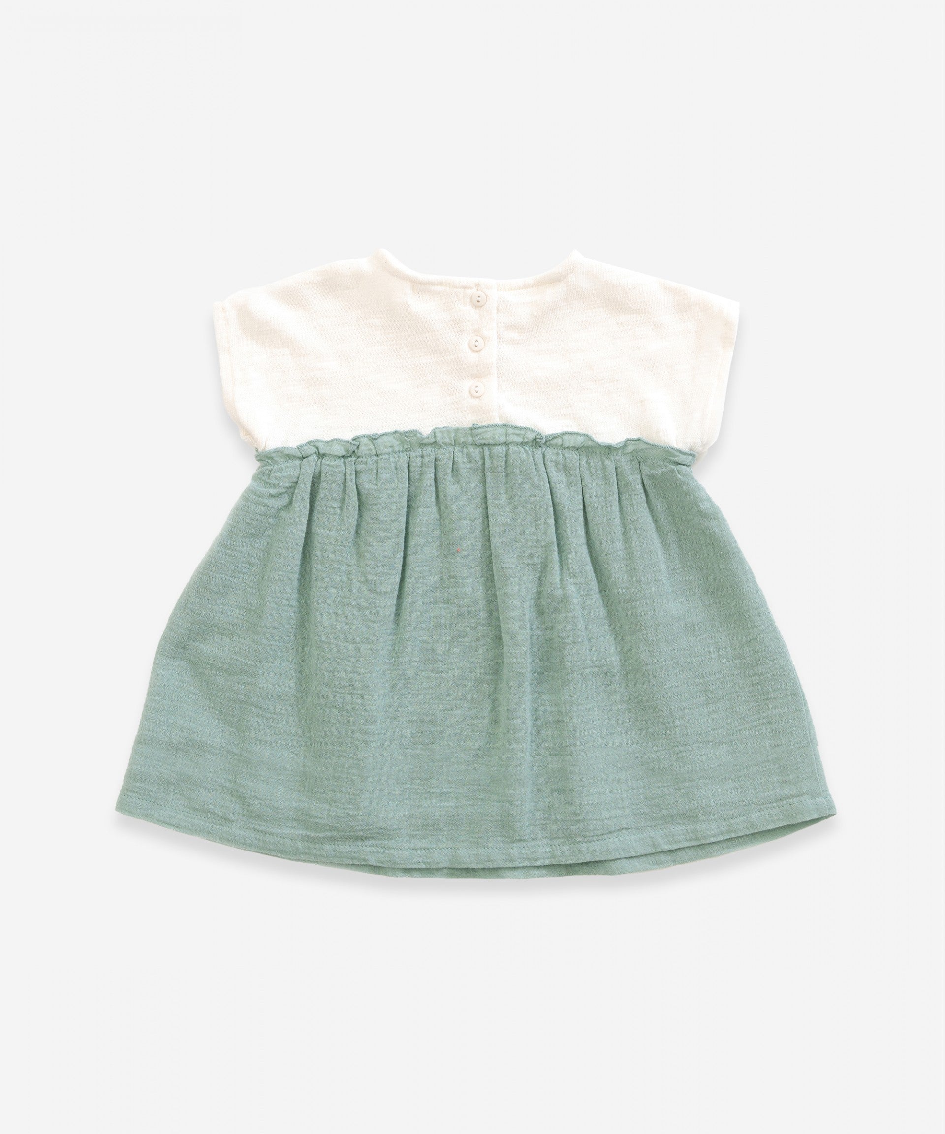 PLAY UP Baby Kleid grün/off-white Gr. 3 Mon.