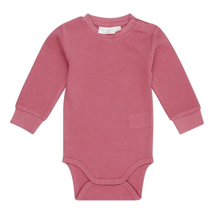 Sense Organics MILAN Baby Langarmbody dark rose