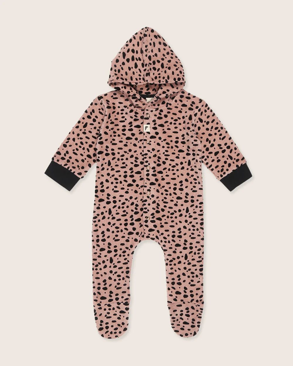 Turtledove London ANIMAL PRINT Velours-Anzug mit Kapuze