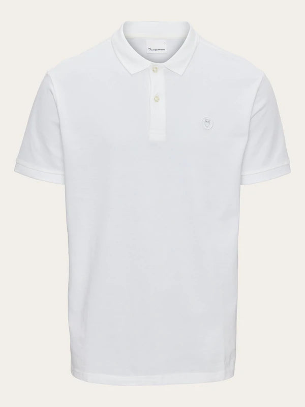 Knowledge Cotton Apparel Basic Poloshirt weiß
