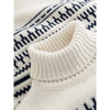 KNOWLEDGE COTTON APPAREL Patterned turtleneck sweater size XXL