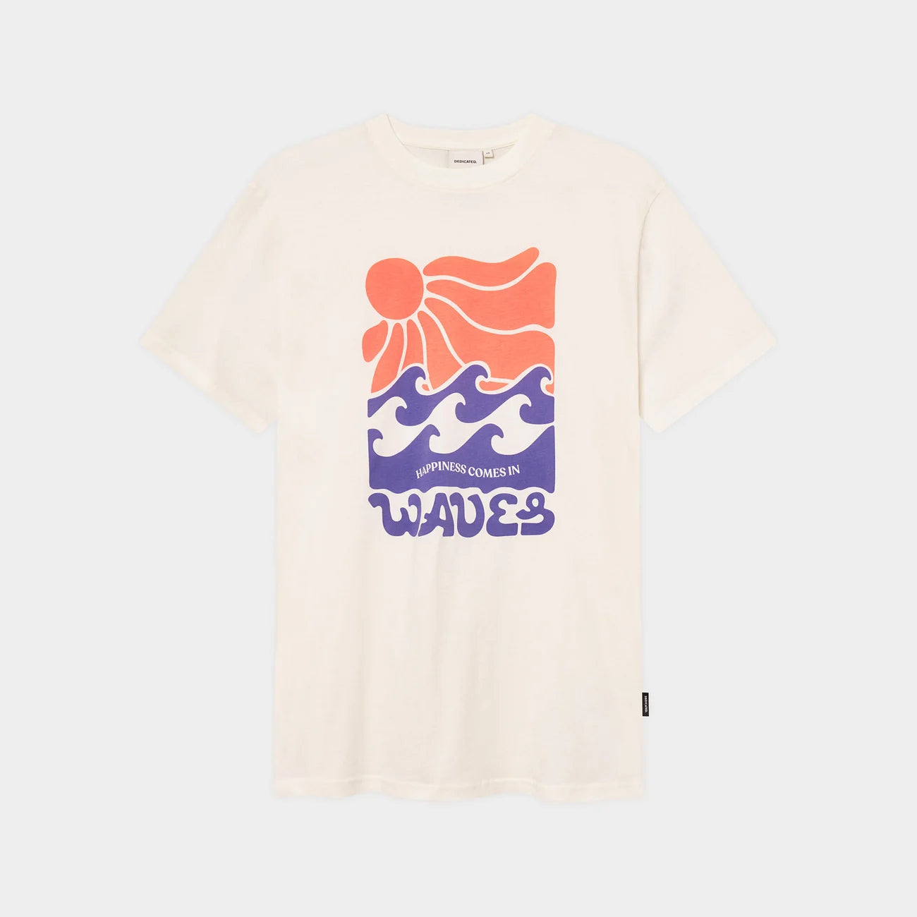 DEDICATED T-Shirt Stockholm Happy Waves Off-White